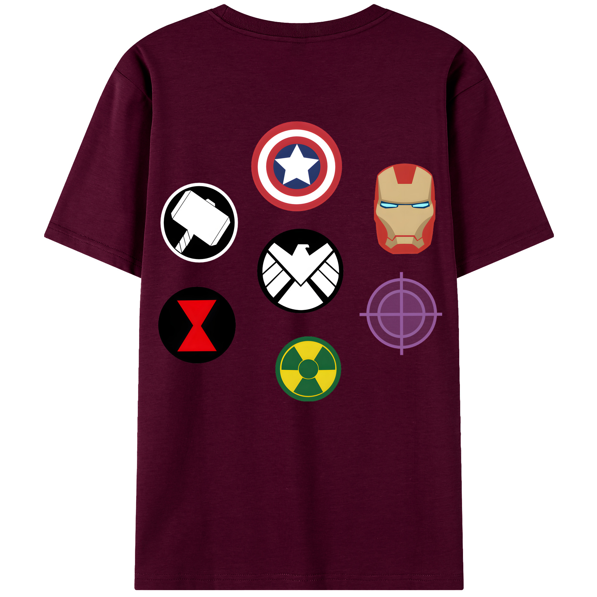 （画像用） アベンジャーズ The Avengers レディース半袖Tシャツ(バックプリント)